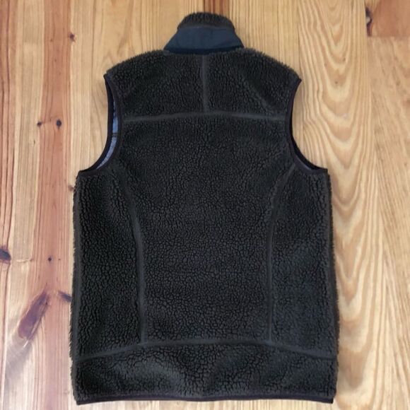 Patagonia Women’s Deep Pile Retro X Sherpa Fleece Vest Brown Gray Size SMALL - Picture 7 of 9